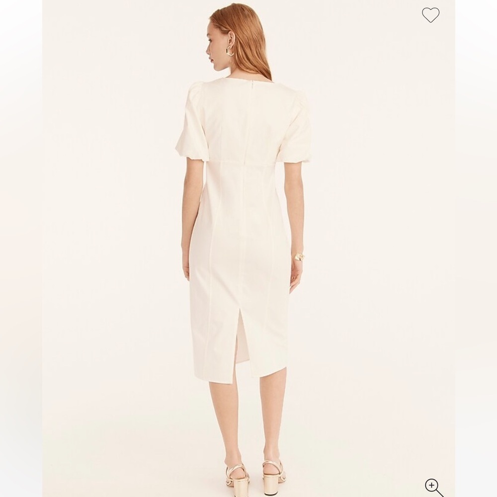 J.Crew collection NWOT puff sleeve, cut out dress in cotton twill BH525 sz16 - Picture 7 of 8